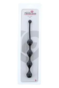 Crni Analni lanac Four Beads Anal Black - 24 cm.