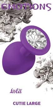 Analni čep Emotions Cutie Large Purple clear crystal 4013-06Lola