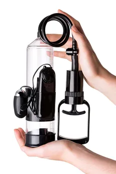 Toifa pumpa za penis a-igračke sa vibracijama, PVC, Crna, 22,8 cm