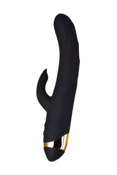 Vibrator sa klitorisnim stimulatorom VANAME D-Splash Thunder, Silikon, Crna, 24,2 cm