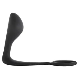 Muški Analni stimulans sa prstenom na penisu Button Anal plug Black 4216-01lola