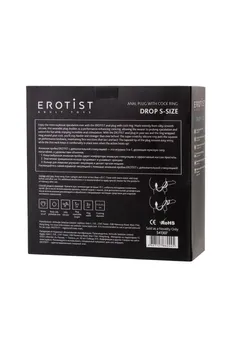 Erotist Analni čep sa erekcionim prstenom, silikon, crni, 20 cm, Ø 3 cm