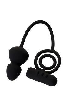 Erotist Analni čep sa dodatnom stimulacijom, silikon, Crna (541306)