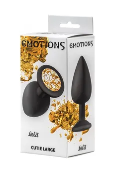 Analni čep Emotions Cutie Large black golden crystal 4013-07Lola