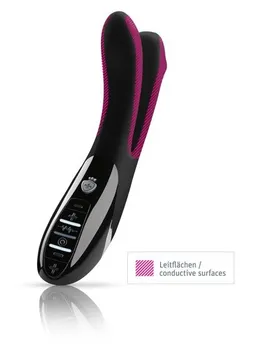 Mistim tingling Apart vibrator sa električnom stimulacijom je crn
