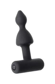 Erotist analna vibraciona čaura, Crna, silikon, 8,5 cm