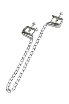 Stezaljke za bradavice Theatre bi TOIFA sa lancem, metal, srebro