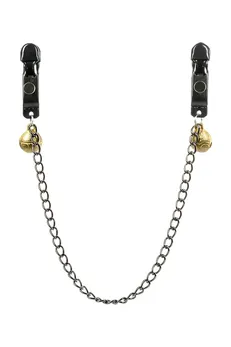 Stezaljke za bradavice Toifa Theatre, sa lancem, metal, Crna