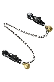 Stezaljke za bradavice Toifa Theatre, sa lancem, metal, Crna