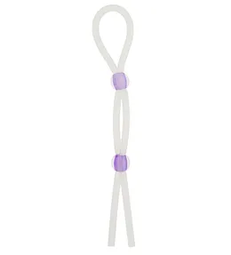 Prozirni prsten za erekciju-laso Silicone Lasso Cock Ring Dual Beads