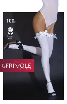 Čvrste čarape sa satenskim lukovima napred