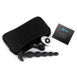 Analne premium perle sa 3 motora B-Vibe Cinco Anal Beads Black