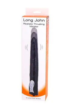 Long John Realistic thrusting vibrator crni vibrator sa funkcijom guranja .