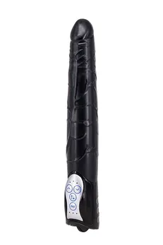 Long John Realistic thrusting vibrator crni vibrator sa funkcijom guranja .