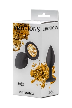 Analni čep Emotions Cutie Small black golden crystall 4011-07Lola