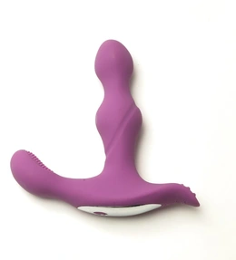 Vibracioni masažer prostate silikon, dva motora 13k14cm 47498-mm