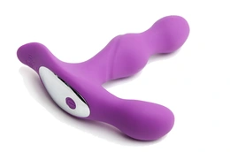 Vibracioni masažer prostate silikon, dva motora 13k14cm 47498-mm