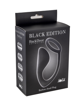 Muški Analni stimulans sa prstenom na penisu Button Anal plug Black 4216-01lola