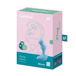 Deep Diver Connect (Light Blue) Analni čep sa vibracijama 006802sa