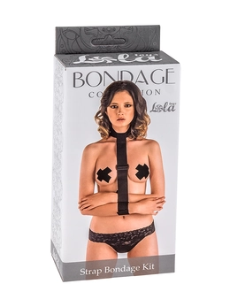 Ogrlica sa dugačkom trakom i lisicama Strap Bondage kit