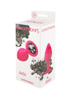 Analni čep Emotions Cutie Small Pink black crystal 4011-02Lola