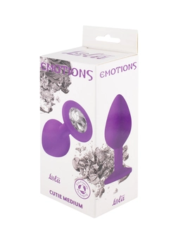 Analni čep Emotions Cutie Medium Purple clear crystal 4012-06Lola