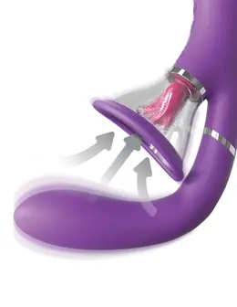 Vibrator fantazije za nju je njeno vrhunsko uživanje u Pro Purple Pipedream-u