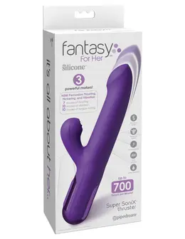 Fantazija vibratora za njen super Sonik Thruster Purple Pipedream