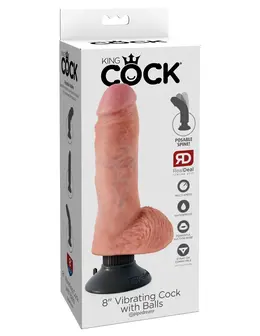 Vibrator King Cock vibrirajući kurac sa Flesh Pipedream kuglicama