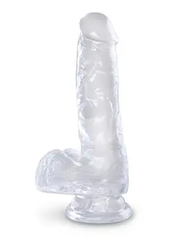 Dildo King Cock transparentan 6  pijetao sa kuglicama Pipedream 575220pd