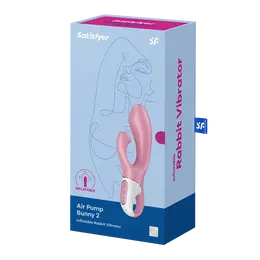 Satisfier Air Pump Bunni Light red sa Ektension Vibrator