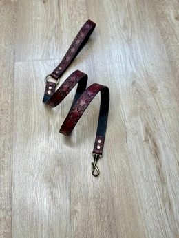 Čoker i reljefni kožni povodac