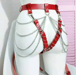 Garteri od prave kože sa lancima za zabavu za fotografisanje kinki