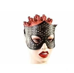 BDSM maska crna (crvena) (P35, P35a)