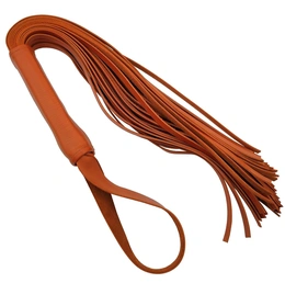 Narandžasta kožna pletenica-BDSM flogger (BDSM bič za igre)