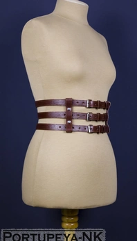 Portupeja pojas od nat kože. Mod PP3 viski sa odlivkom