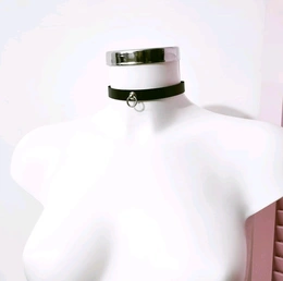 Choker tanka koža sa prstenom bdsm dodatna oprema portupea leggers