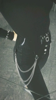 Kostim ples Gogo donje rublje od latex vinila pojas sa lancima bodica