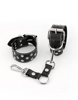 Kožne lisice sa rhinestones