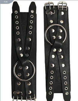 BDSM lisice od kože  krst (R218)