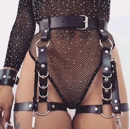 Garteri sa lisicama od prave kože kaiševi za noge podvezice