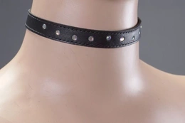 Ogrlica Choker sa rhinestones (crvena, crna) P285