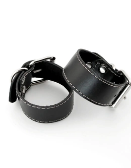 Lisice kožni bdsm sa ukrasnim šavovima