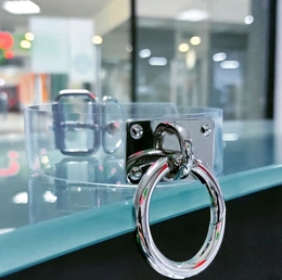 Ogrlica Choker prozirna sa prstenom arktički led