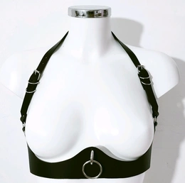 Kožni korzet ispod grudi portupea sa lancima Gartera sa lancem pojas