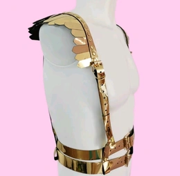 Portupeja krila zlatna za kinki večerik i, burningman, fotosesije