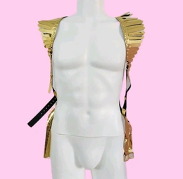 Portupeja krila zlatna za kinki večerik i, burningman, fotosesije