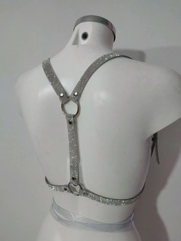 Kristalni portupea rhinestones Srebrna oko struka za fotosesiju