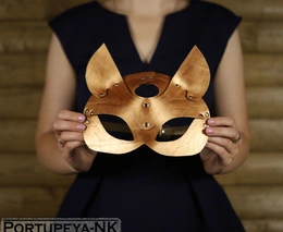 Kožna maska bronzana mačka