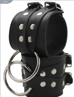 BDSM lisice od kože  krst (R218)